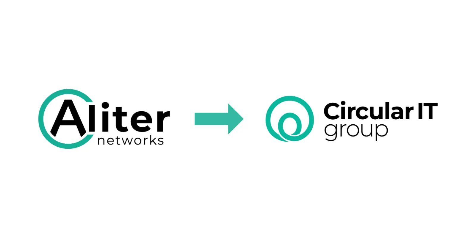 évolution du logo Circular IT group de la lettre C vers un symbole circulaire avec flèche